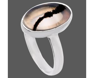 Scenic Dendritic Agate Ring size-8 SDR224956 R-1001, 9x15 mm