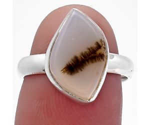 Scenic Dendritic Agate Ring size-7 SDR224960 R-1001, 9x15 mm