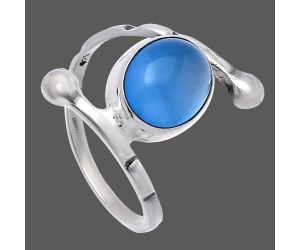 Blue Chalcedony Ring size-9 SDR225061 R-1546, 9x11 mm