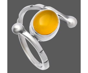 Yellow Onyx Ring size-8 SDR225062 R-1546, 8x10 mm