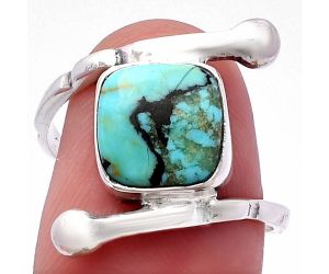 Lucky Charm Tibetan Turquoise Ring size-9 SDR225072 R-1546, 9x9 mm
