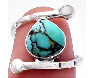 Lucky Charm Tibetan Turquoise Ring size-7 SDR225081 R-1546, 9x9 mm