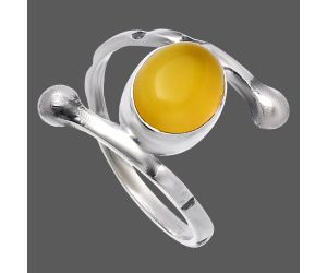 Yellow Onyx Ring size-8 SDR225092 R-1546, 8x10 mm