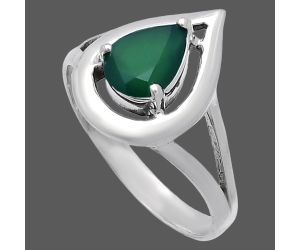 Green Onyx Ring size-8 SDR225202 R-1157, 6x8 mm