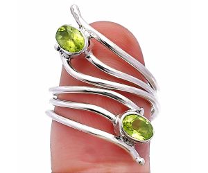 Adjustable - Peridot Ring size-6.5 SDR225245 R-1409, 6x4 mm