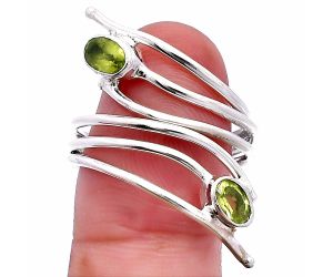 Adjustable - Peridot Ring size-8.5 SDR225247 R-1409, 6x4 mm