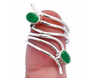 Adjustable - Green Onyx Ring size-6 SDR225257 R-1409, 6x4 mm