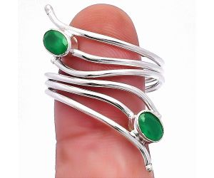 Adjustable - Green Onyx Ring size-9 SDR225261 R-1409, 6x4 mm