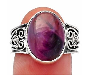 Super 23 Amethyst Mineral From Auralite Ring size-8 SDR225278 R-1431, 11x14 mm