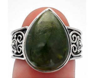 Chrome Chalcedony Ring size-7 SDR225323 R-1431, 12x17 mm