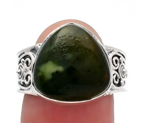 Chrome Chalcedony Ring size-8 SDR225331 R-1431, 14x14 mm