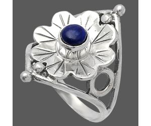 Floral - Lapis Lazuli Ring size-7 SDR225352 R-1515, 5x5 mm