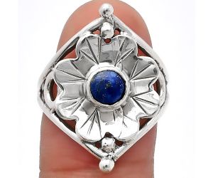 Floral - Lapis Lazuli Ring size-8 SDR225359 R-1515, 5x5 mm