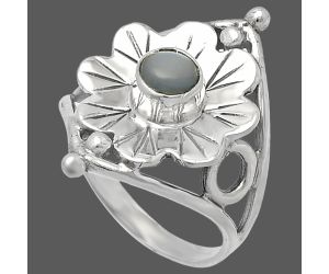 Floral - Srilankan Moonstone Ring size-9 SDR225380 R-1515, 5x5 mm