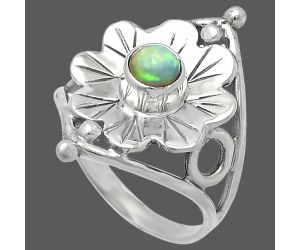 Floral - Ethiopian Opal Ring size-8 SDR225387 R-1515, 5x5 mm