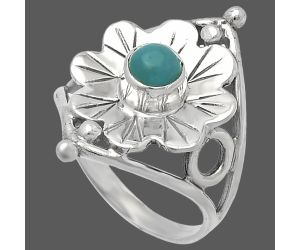 Floral - Paraiba Amazonite Ring size-9 SDR225396 R-1515, 5x5 mm