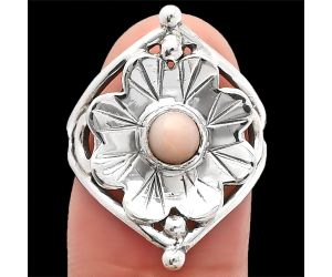 Floral - Pink Opal Ring size-7 SDR225422 R-1515, 5x5 mm
