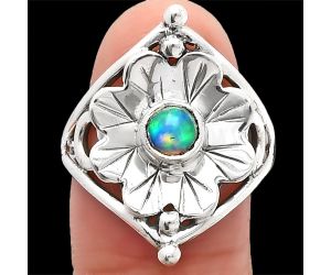 Floral - Ethiopian Opal Ring size-9 SDR225423 R-1515, 5x5 mm
