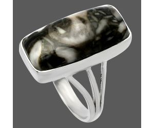 Mexican Cabbing Fossil Ring size-9.5 SDR225494 R-1003, 10x21 mm