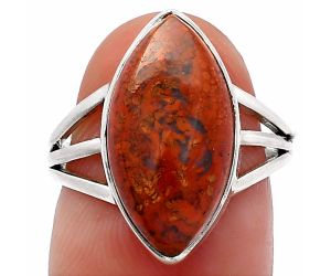 Red Moss Agate Ring size-7 SDR225515 R-1003, 10x18 mm