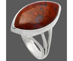 Red Moss Agate Ring size-8 SDR225518 R-1003, 11x20 mm
