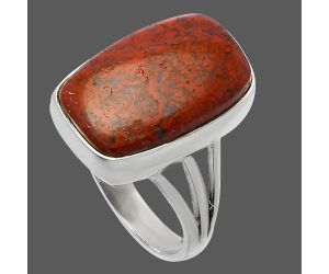 Red Moss Agate Ring size-8 SDR225523 R-1003, 12x18 mm