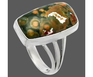 Rhyolite - Rainforest Jasper Ring size-9 SDR225549 R-1003, 11x19 mm