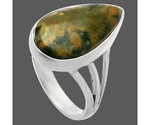 Rhyolite - Rainforest Jasper Ring size-8 SDR225553 R-1003, 11x19 mm