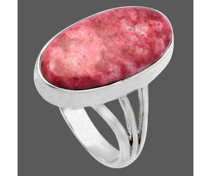 Pink Thulite Ring size-7 SDR225554 R-1003, 10x19 mm