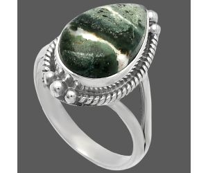 Larsonite Jasper Ring size-9 SDR225559 R-1253, 10x15 mm