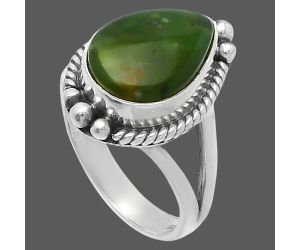 Chrome Chalcedony Ring size-6 SDR225572 R-1253, 9x13 mm