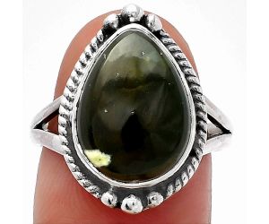 Chrome Chalcedony Ring size-8 SDR225578 R-1253, 11x15 mm