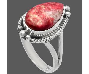 Pink Thulite Ring size-8 SDR225595 R-1253, 9x14 mm