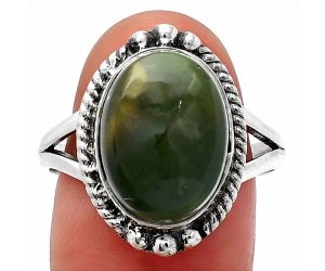 Chrome Chalcedony Ring size-9.5 SDR225610 R-1253, 11x15 mm