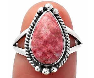 Pink Thulite Ring size-7 SDR225619 R-1253, 9x14 mm