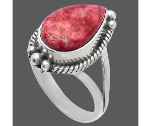 Pink Thulite Ring size-7 SDR225619 R-1253, 9x14 mm