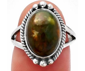 Chrome Chalcedony Ring size-7 SDR225627 R-1253, 10x14 mm