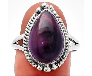 Super 23 Amethyst Mineral From Auralite Ring size-9.5 SDR225650 R-1253, 11x16 mm
