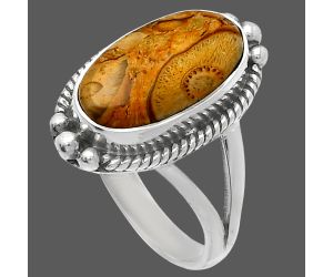 Rock Calcy Ring size-8 SDR225655 R-1253, 8x15 mm