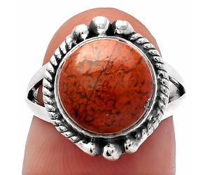 Red Moss Agate Ring size-6 SDR225664 R-1253, 10x10 mm