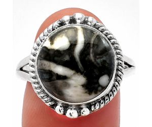 Mexican Cabbing Fossil Ring size-9.5 SDR225704 R-1253, 13x13 mm