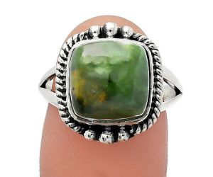 Chrome Chalcedony Ring size-8 SDR225707 R-1253, 11x11 mm
