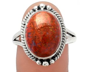 Red Moss Agate Ring size-9.5 SDR225736 R-1253, 11x15 mm