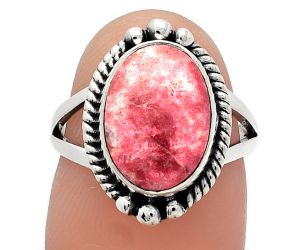Pink Thulite Ring size-6 SDR225765 R-1253, 9x13 mm