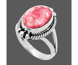 Pink Thulite Ring size-6 SDR225765 R-1253, 9x13 mm