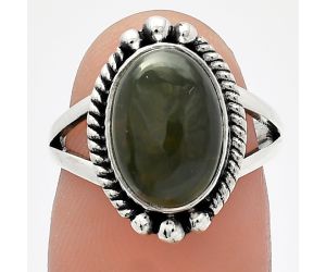 Chrome Chalcedony Ring size-6 SDR225777 R-1253, 8x12 mm