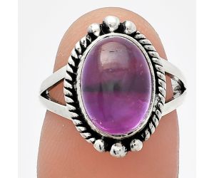 Super 23 Amethyst Mineral From Auralite Ring size-6 SDR225779 R-1253, 8x12 mm