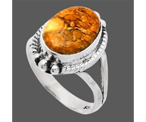 Rock Calcy Ring size-6 SDR225799 R-1253, 9x12 mm