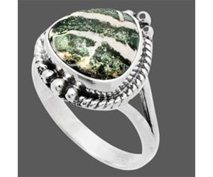 Larsonite Jasper Ring size-9.5 SDR225804 R-1253, 12x12 mm