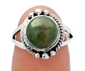 Nephrite Jade Ring size-6 SDR225826 R-1253, 9x9 mm